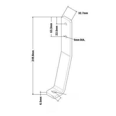 34-270-1 MODULAR SOLUTIONS SUPPORT ANGLE ANGLE BRKT FLOOR FASTENING 270MM